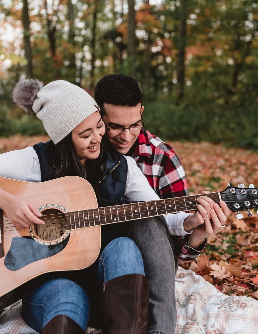 Fall romantic engagement photos at Guildwood Park, Scarborough, Ontario