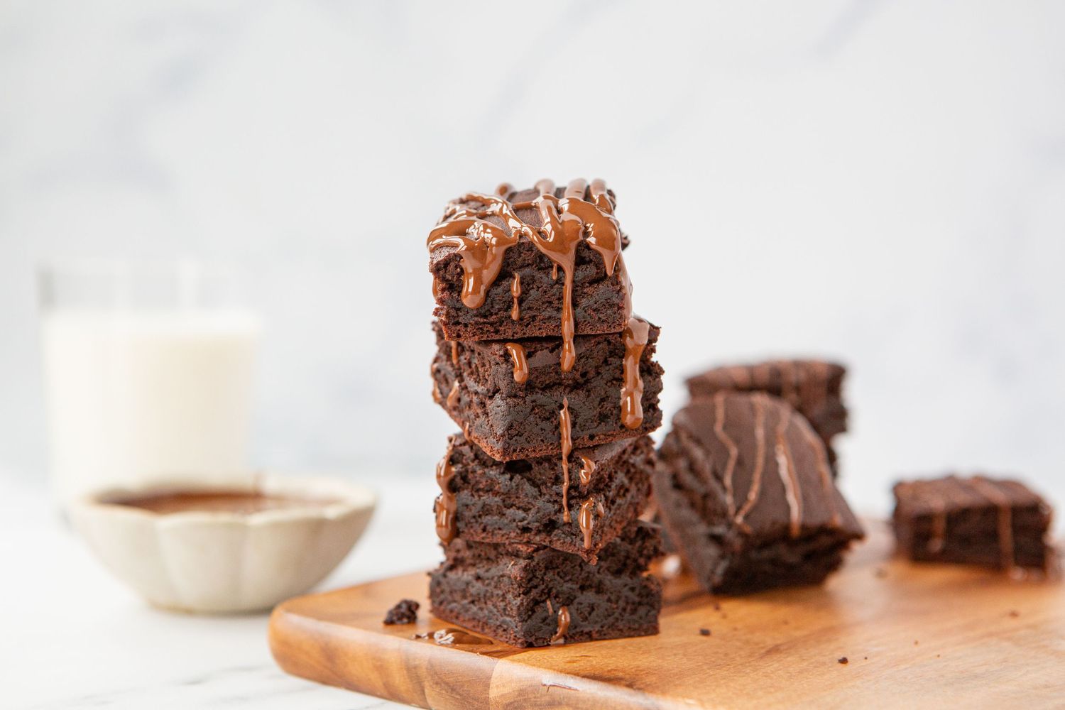 chocolate brownies food styling