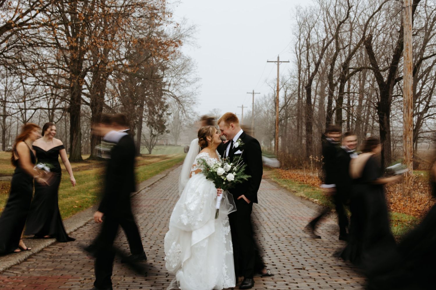 Ohio Wedding, Winter Wedding, Midwest Winter Wedding, Winter Wedding, Ohio Winter Wedding, Bridal Party Portraits