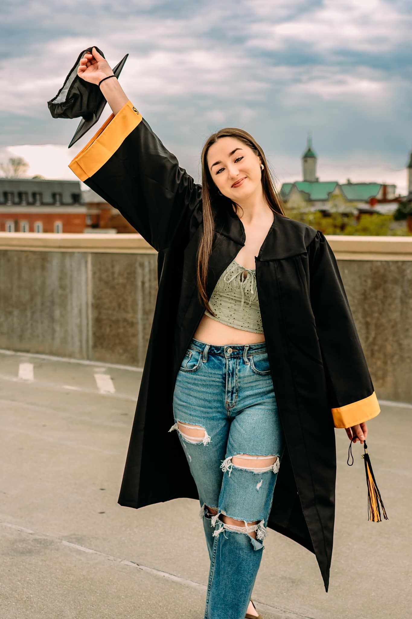 Downtown Fredericksburg, Virginia Senior Cap and Gown Photograph