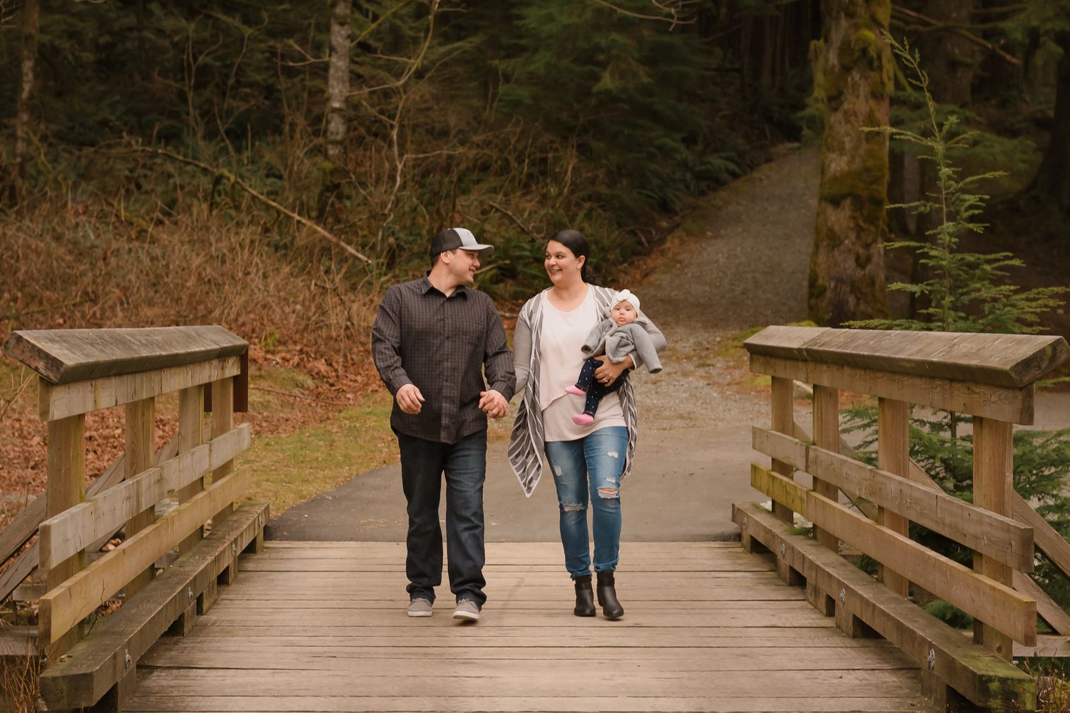 Family walking together in Maple Ridge, BC