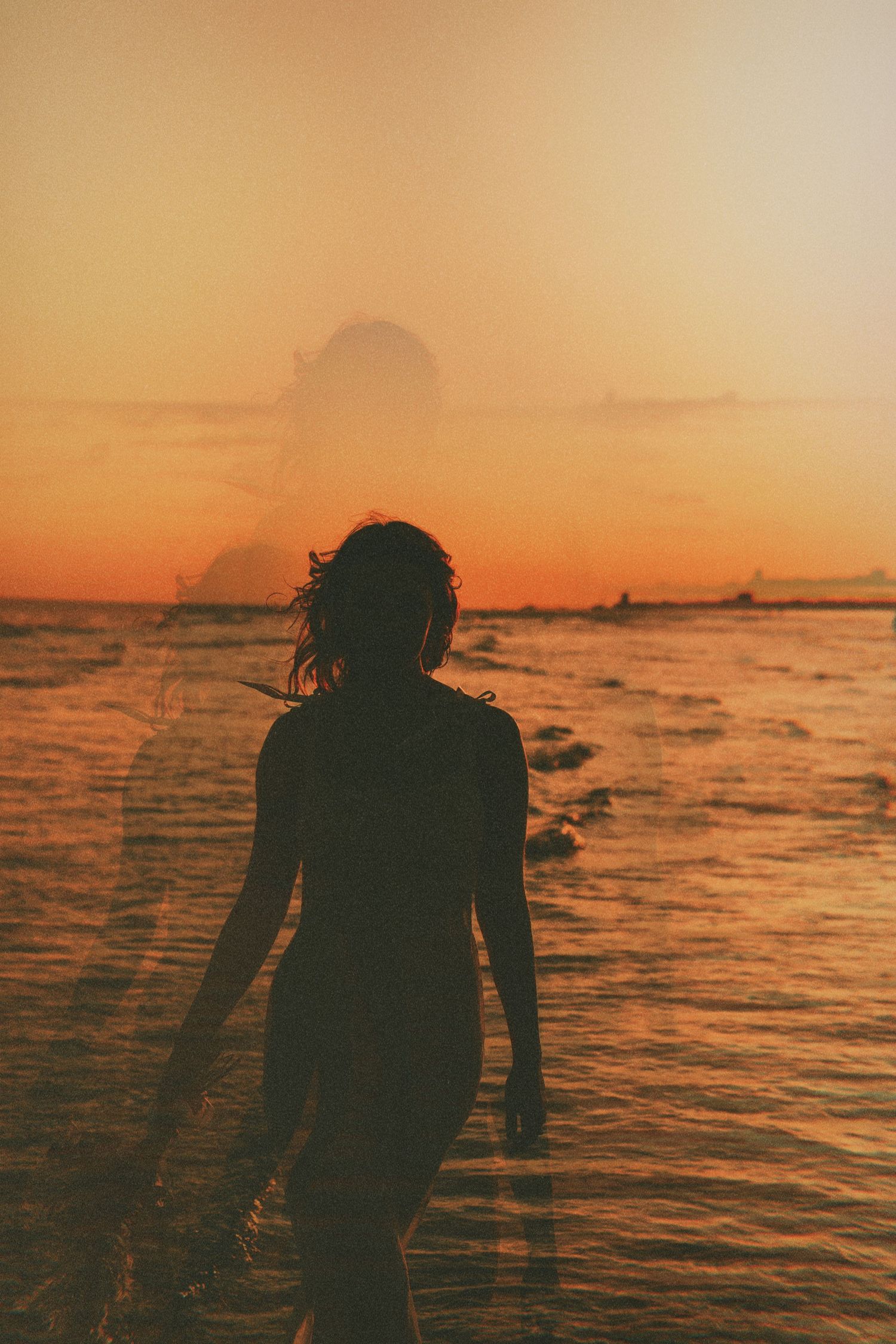 Actor Dakota Blue Richards at sunset shot in Shoreham on the beach