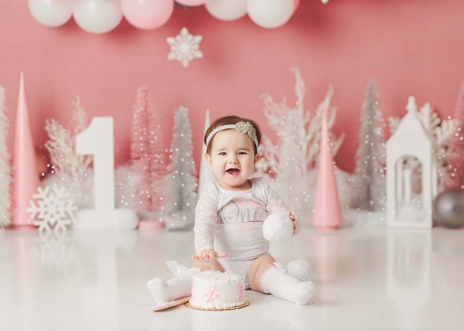 Tulsa cake smash photographer winter onederland