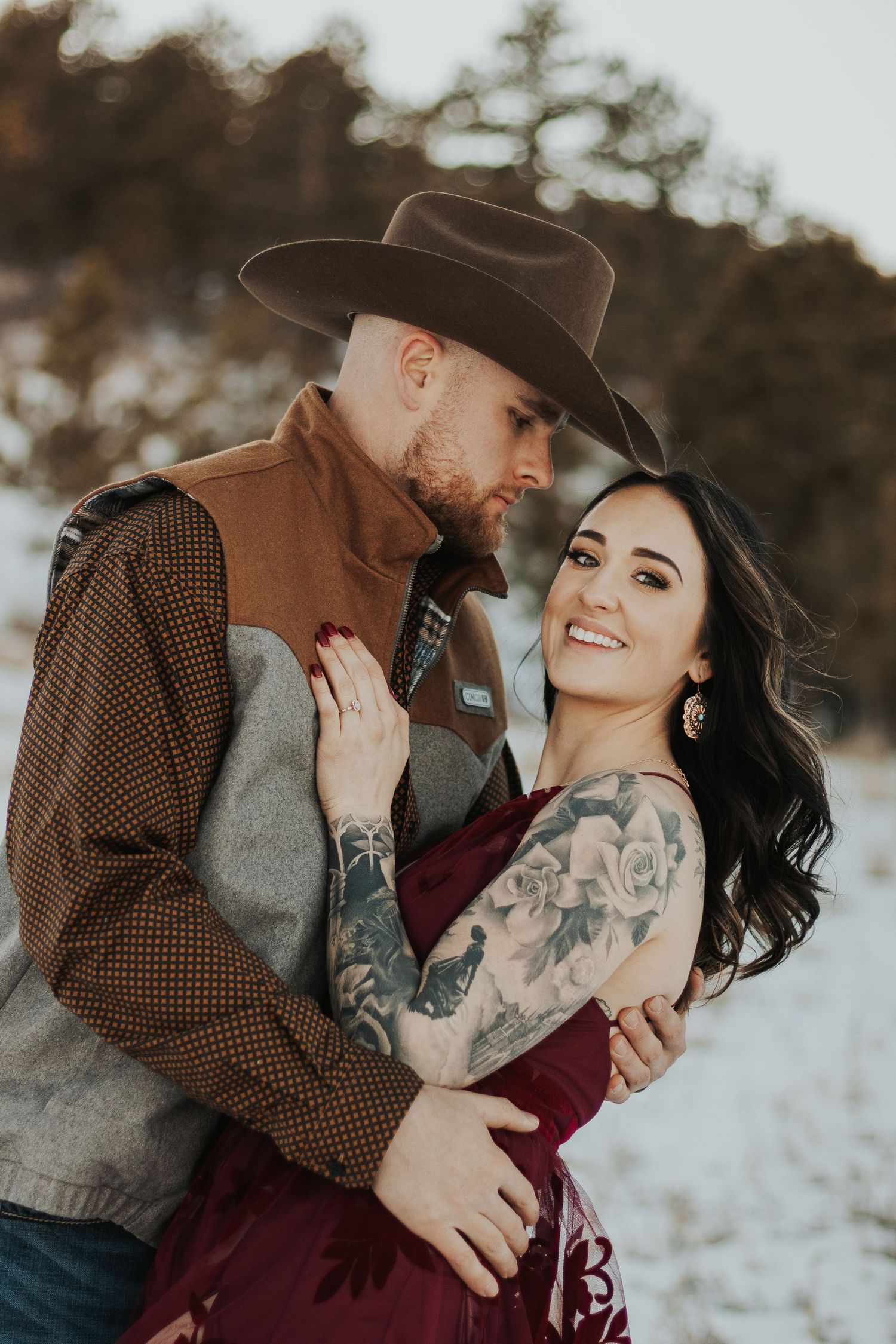 Western style engagement shoot.