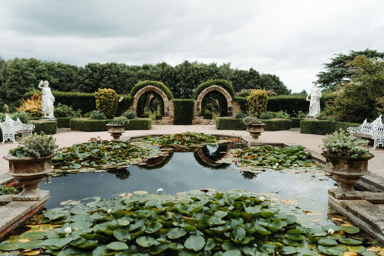 Allerton Castle gardens, North Yorkshire, wedding venue