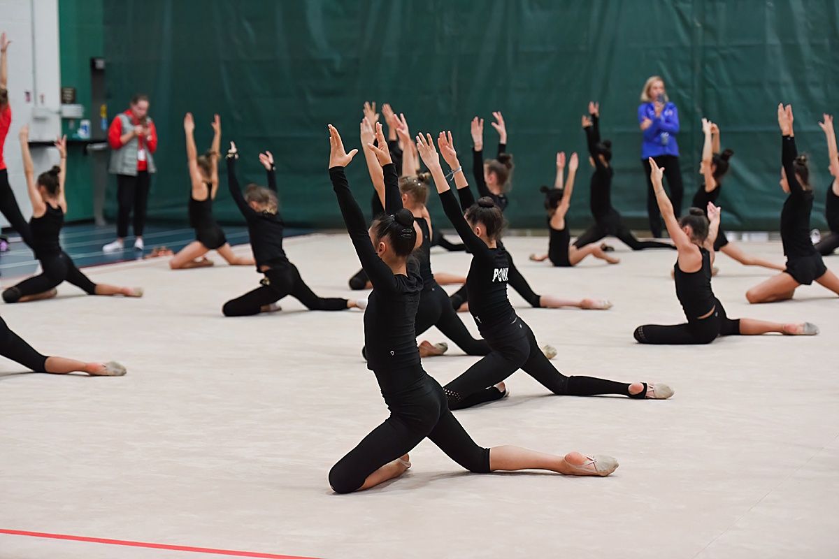 Rhythmic gymnastics photographer captures warm up at Olympic Training Center