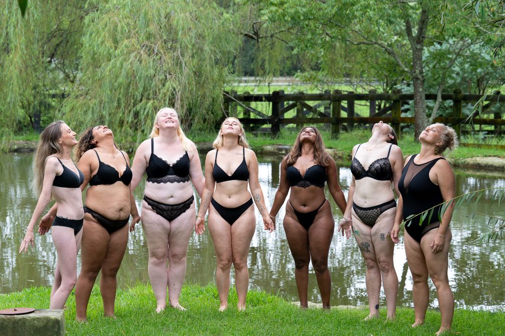 We are one - women's of all shapes and sizes celebrating their unique body