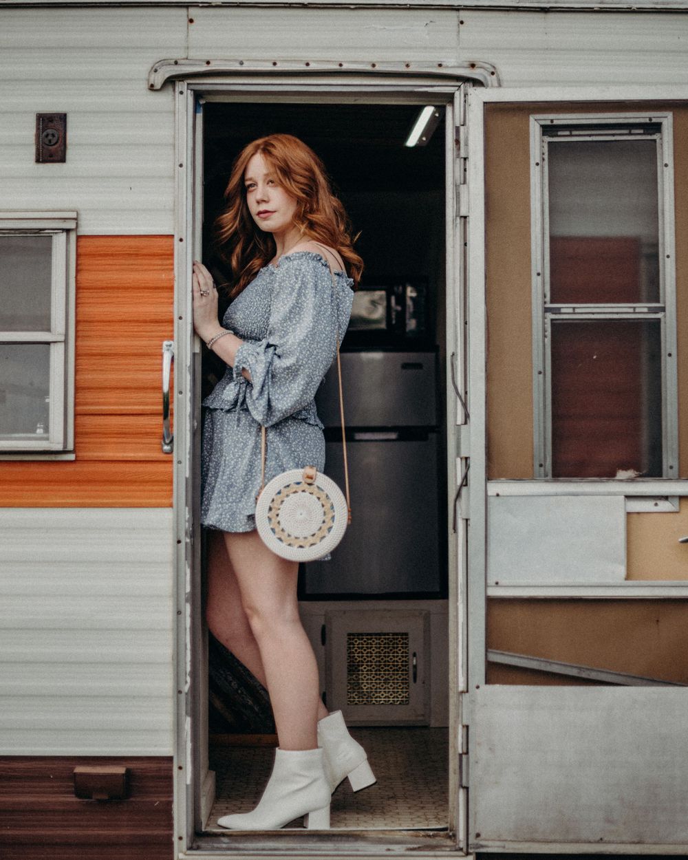 Retro RV artist portraits of Redd in Knoxville, TN
