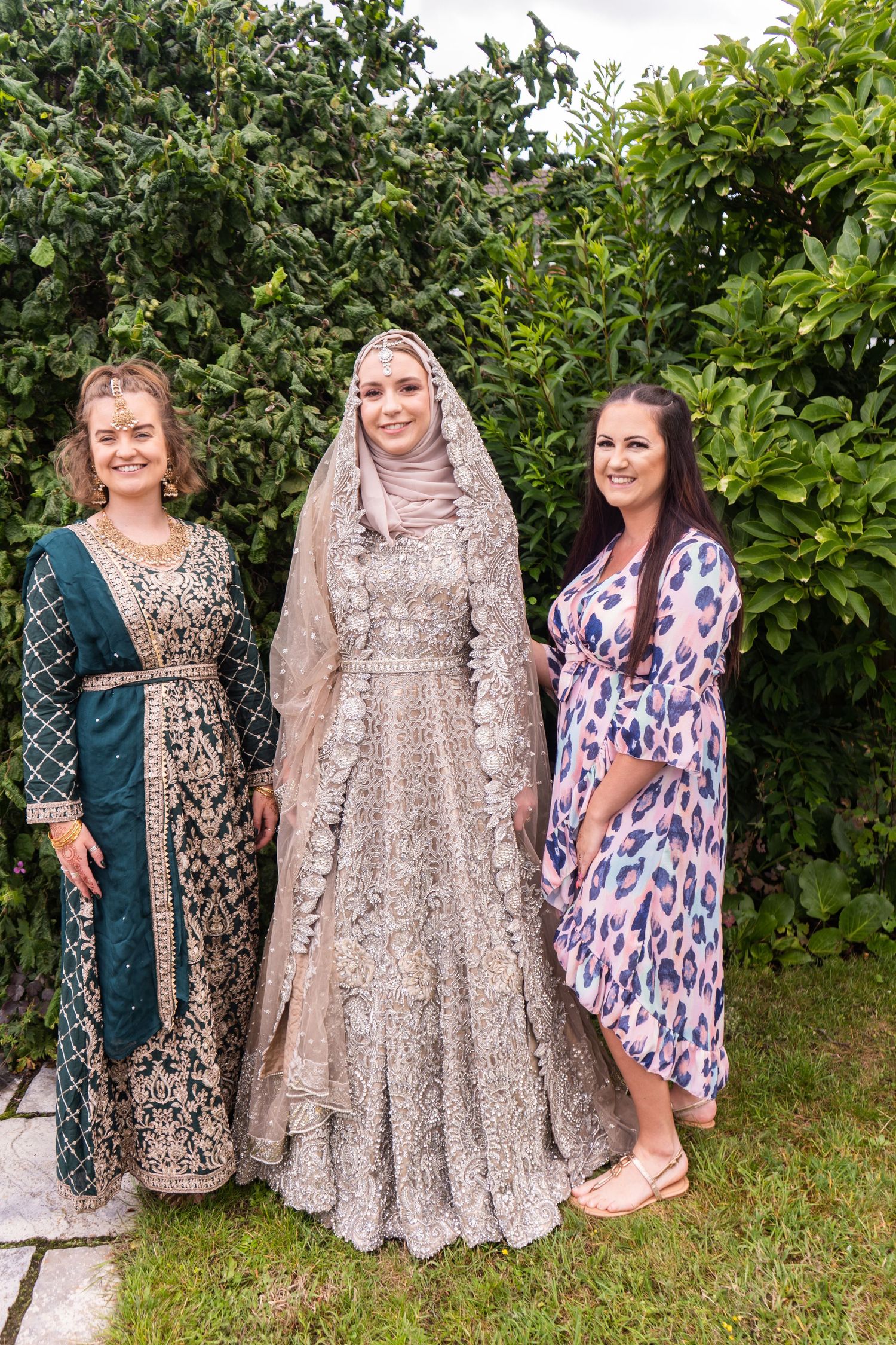 Bridal party bride in wedding dress for asian wedding photographer in Doncaster client of Heather Katie Photography.