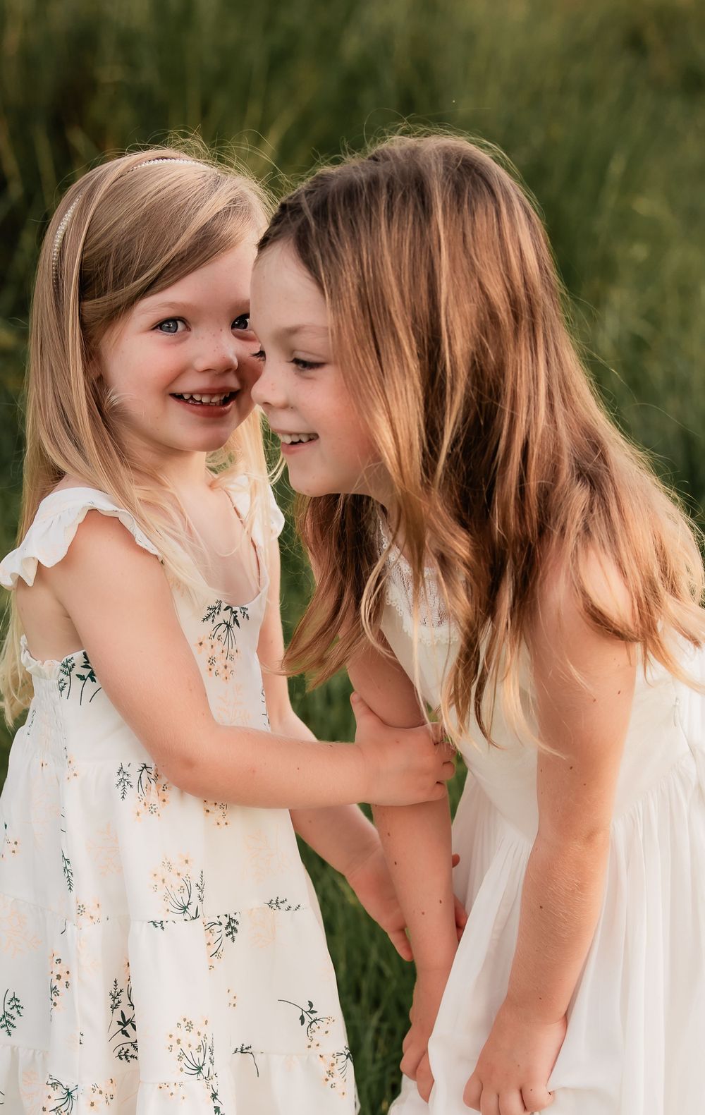 Beautiful photo of two happy sisters