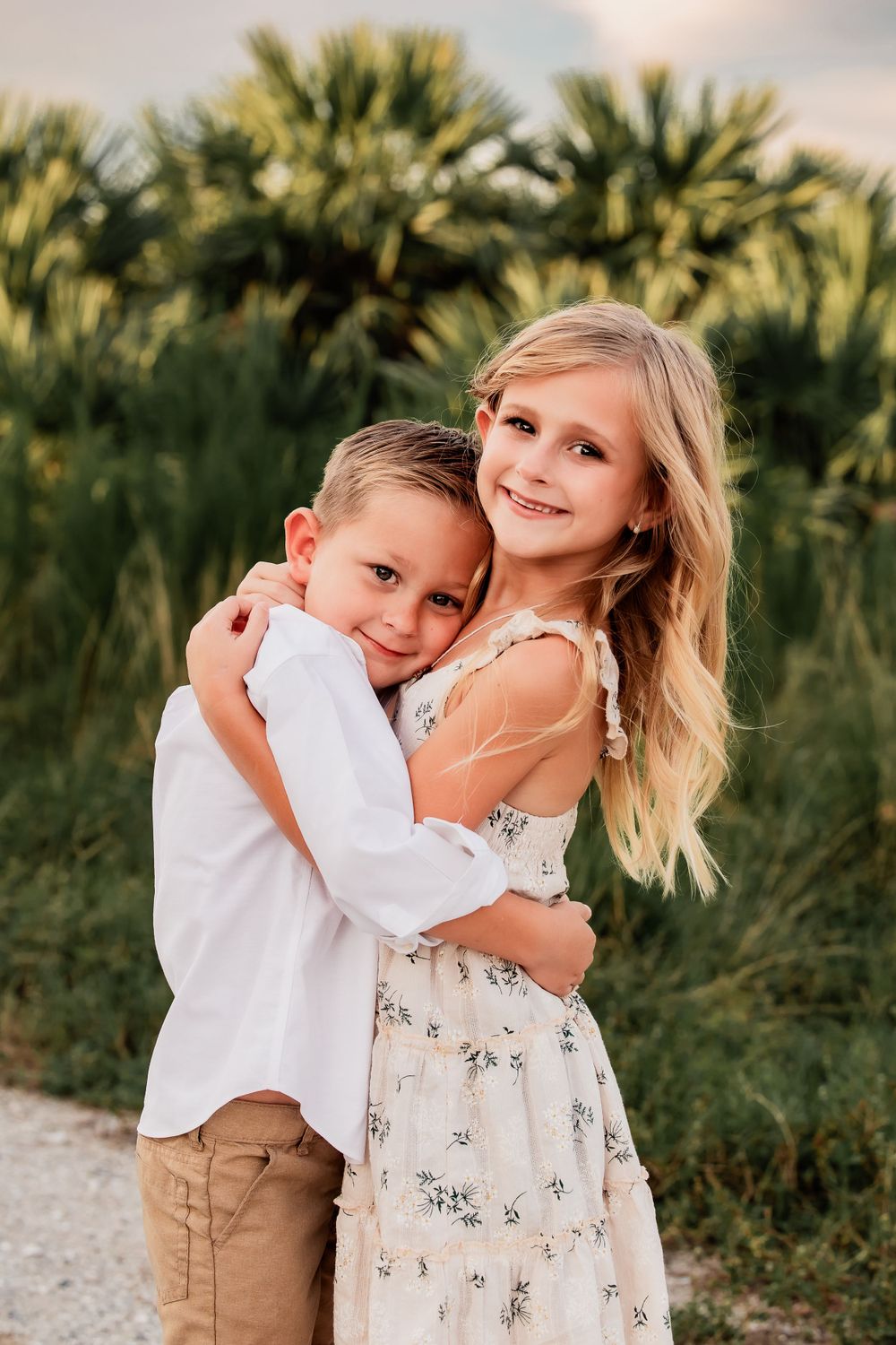 Loving brother and sister photograph