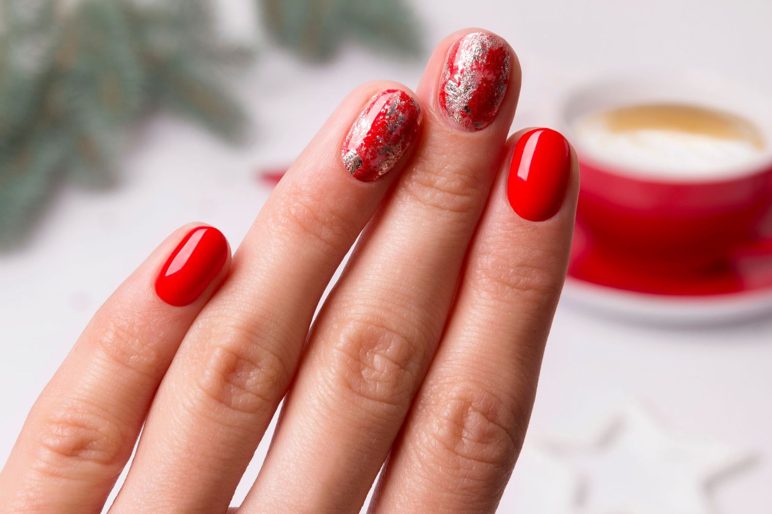 Christmas nails. Manicures
