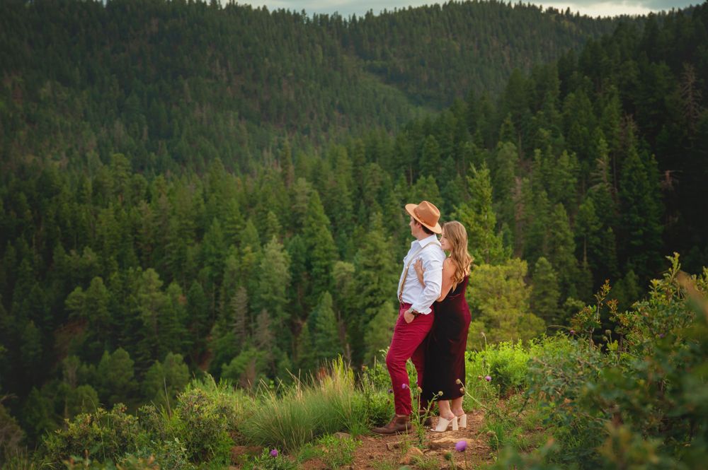 mountain engagement couple ruidoso Ruidoso New Mexico Photographer