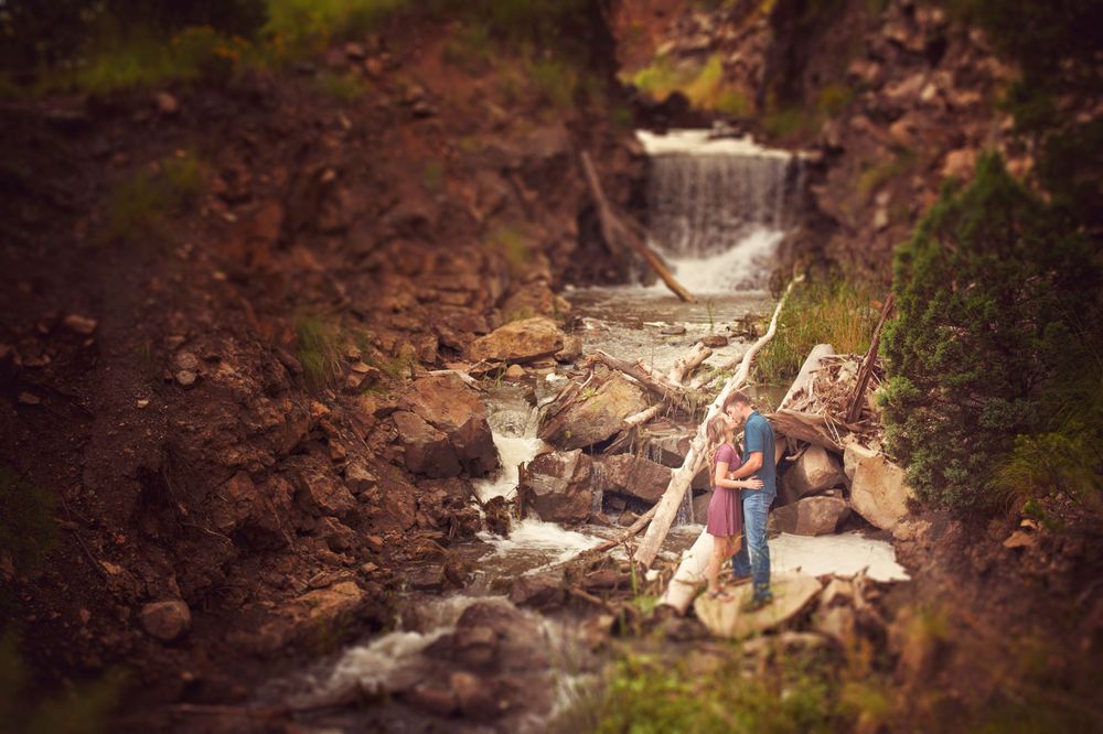 waterfall engagement couple ruidoso Ruidoso New Mexico Photographer