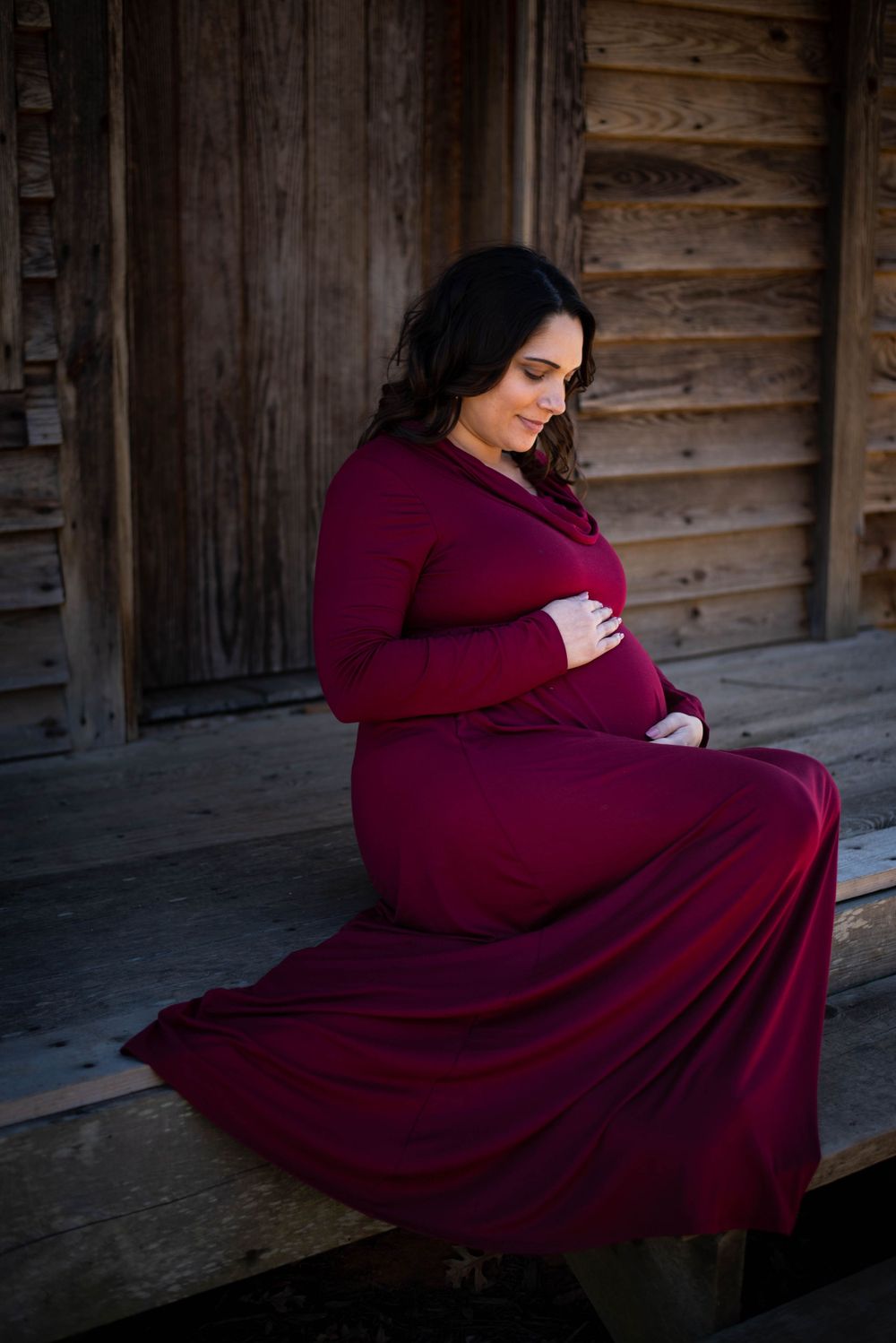Maternity portrait session of mother