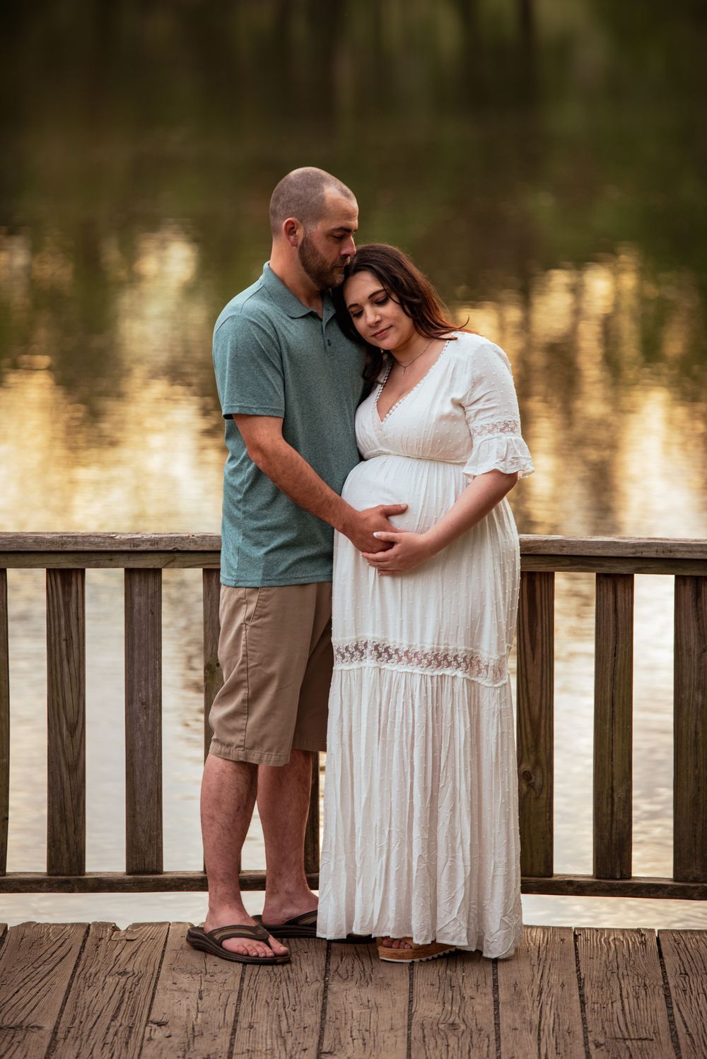 Maternity portrait session of mother and father