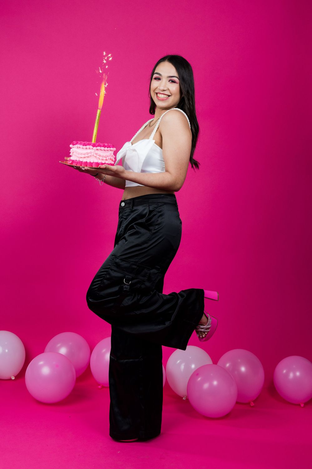 birthday photography with a cake
