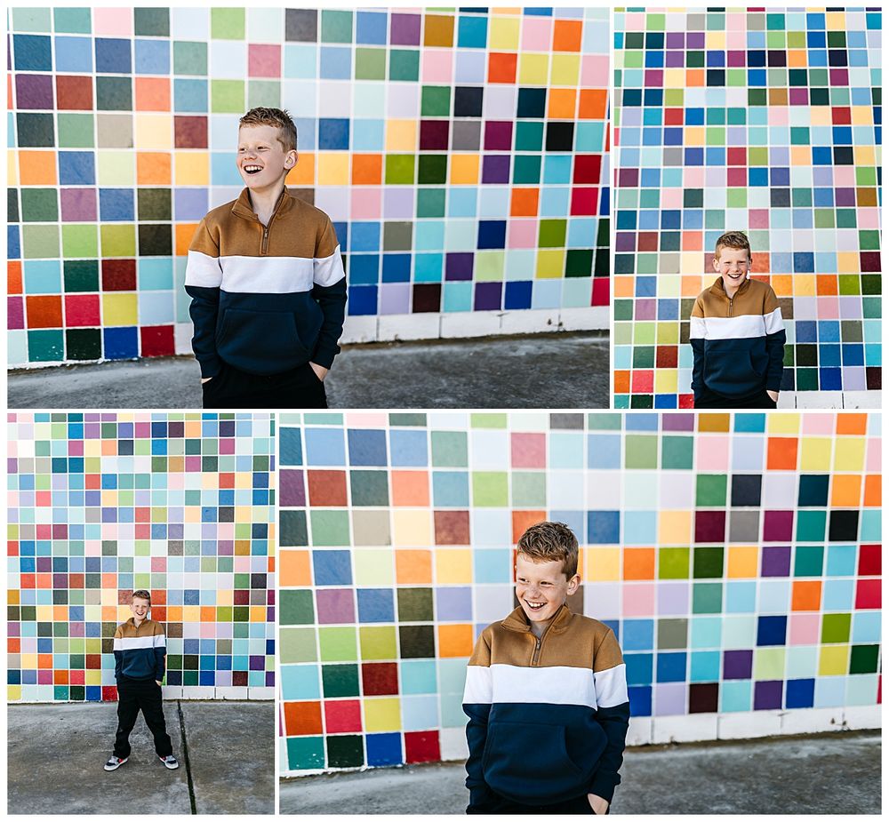 tween looks off to side with hands in pockets by Danielle Miranda Photography
