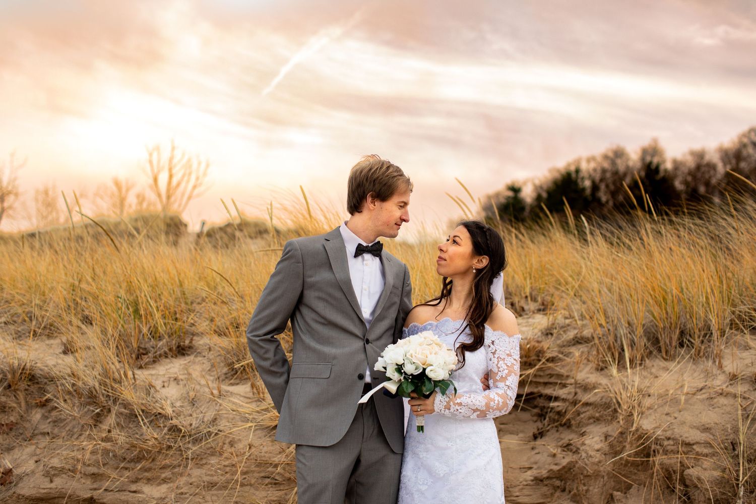 Michigan Wedding Elopement Engagement Photographer - Elope & Marry by Lake Michigan. Northeast Indiana Photography