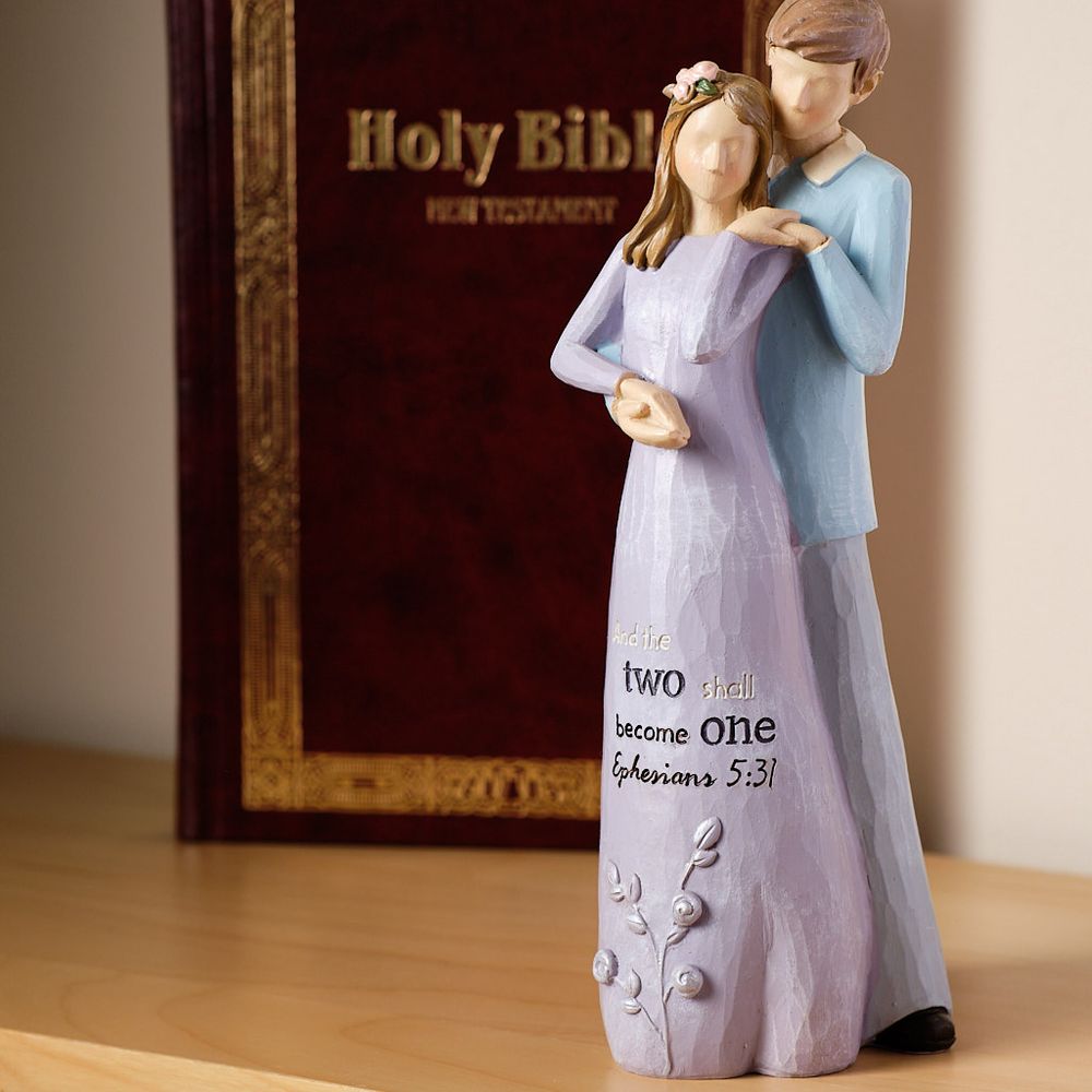 Amazon Seller product real life shot. Ceramic statue "When Two Shall Become One".