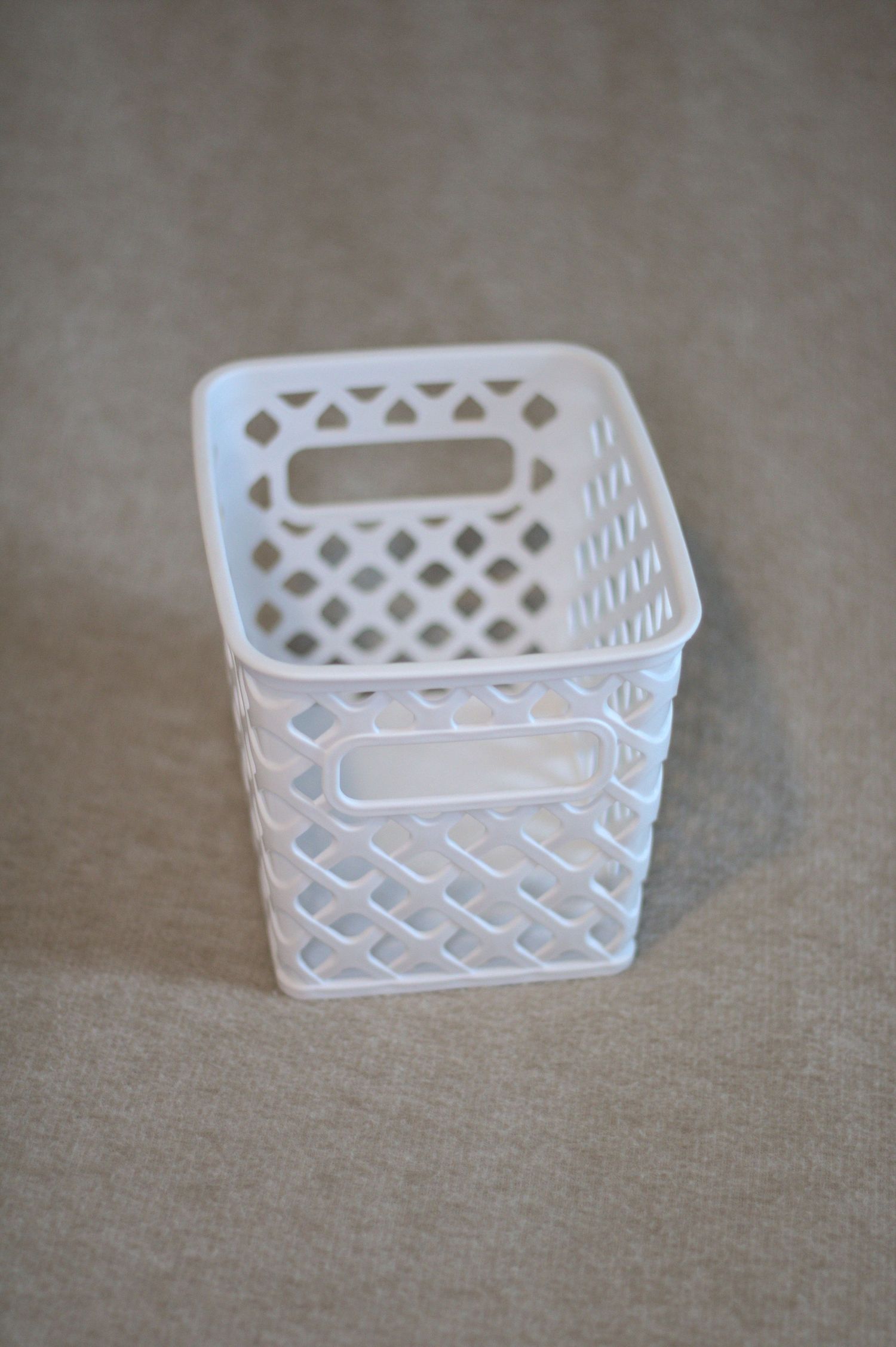 Small White Plastic Basket