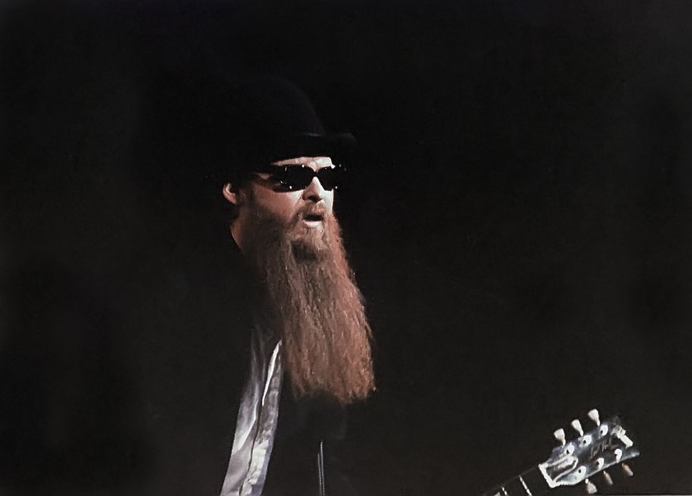 Concert Photography Billy Gibbons of ZZ Top Houston 1980