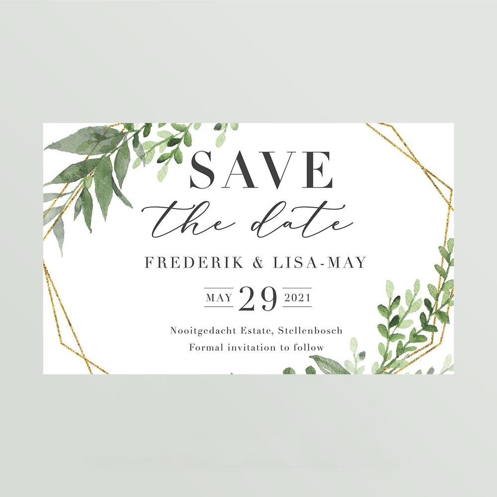 Wedding Save the Date Stationery Design