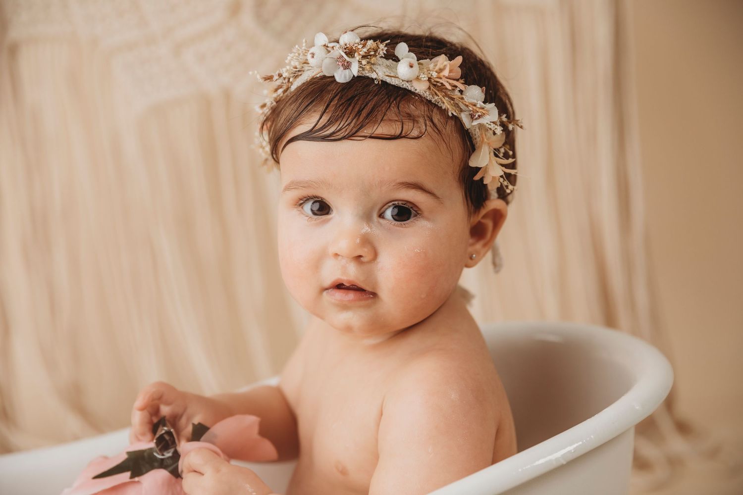 cakesmash meisje badje beige