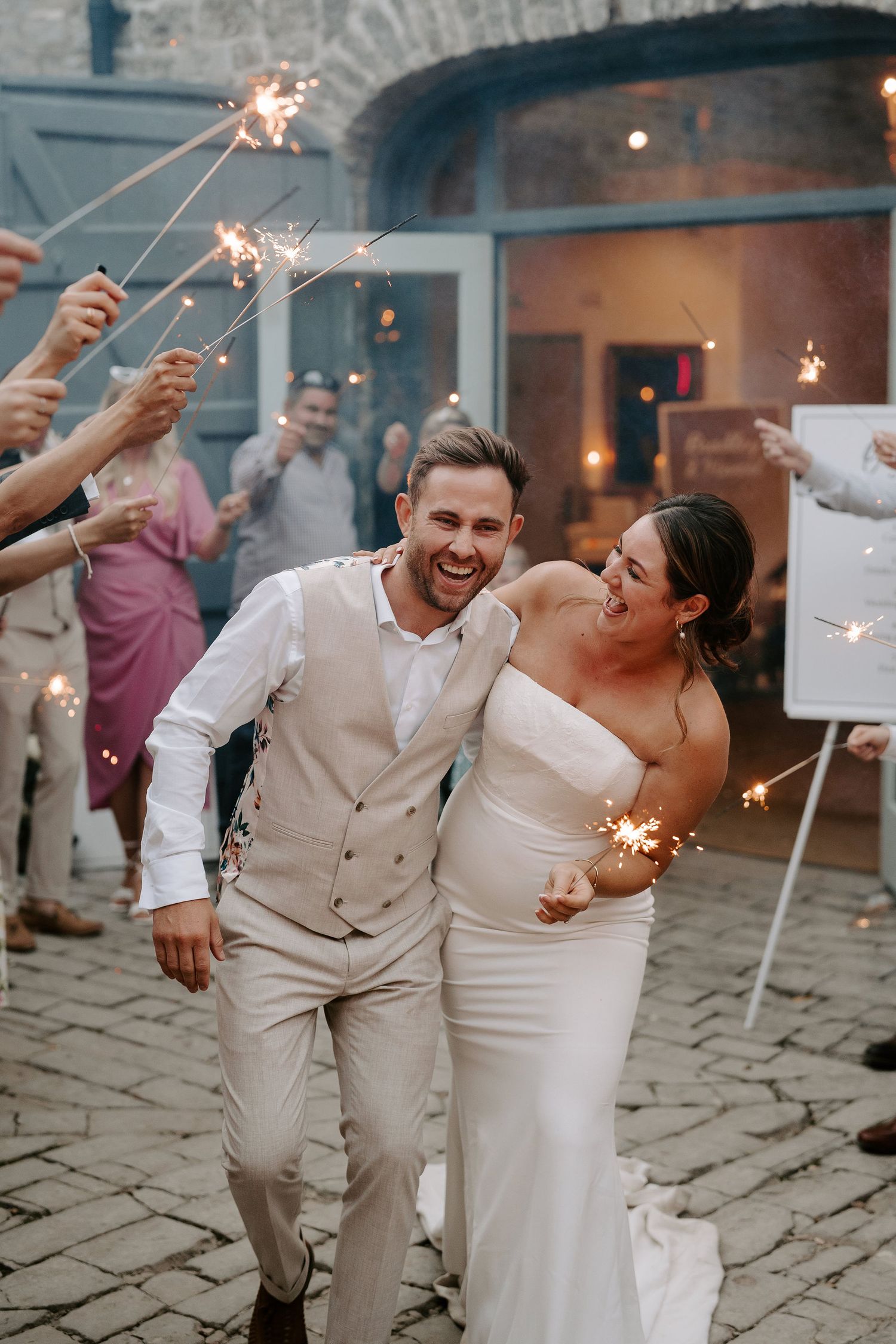 Somerset-pennard-house-wedding-sparklers