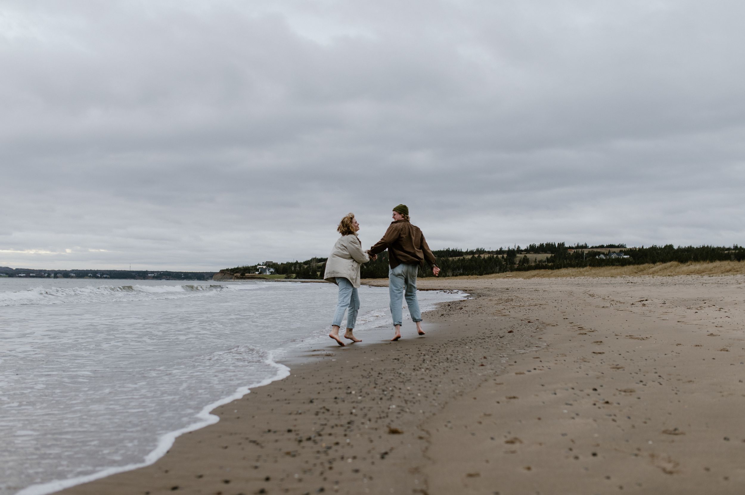 Beach Engagement Session, Conrad's Beach Nova Scotia, Canada - Charlotte Buckle Photography