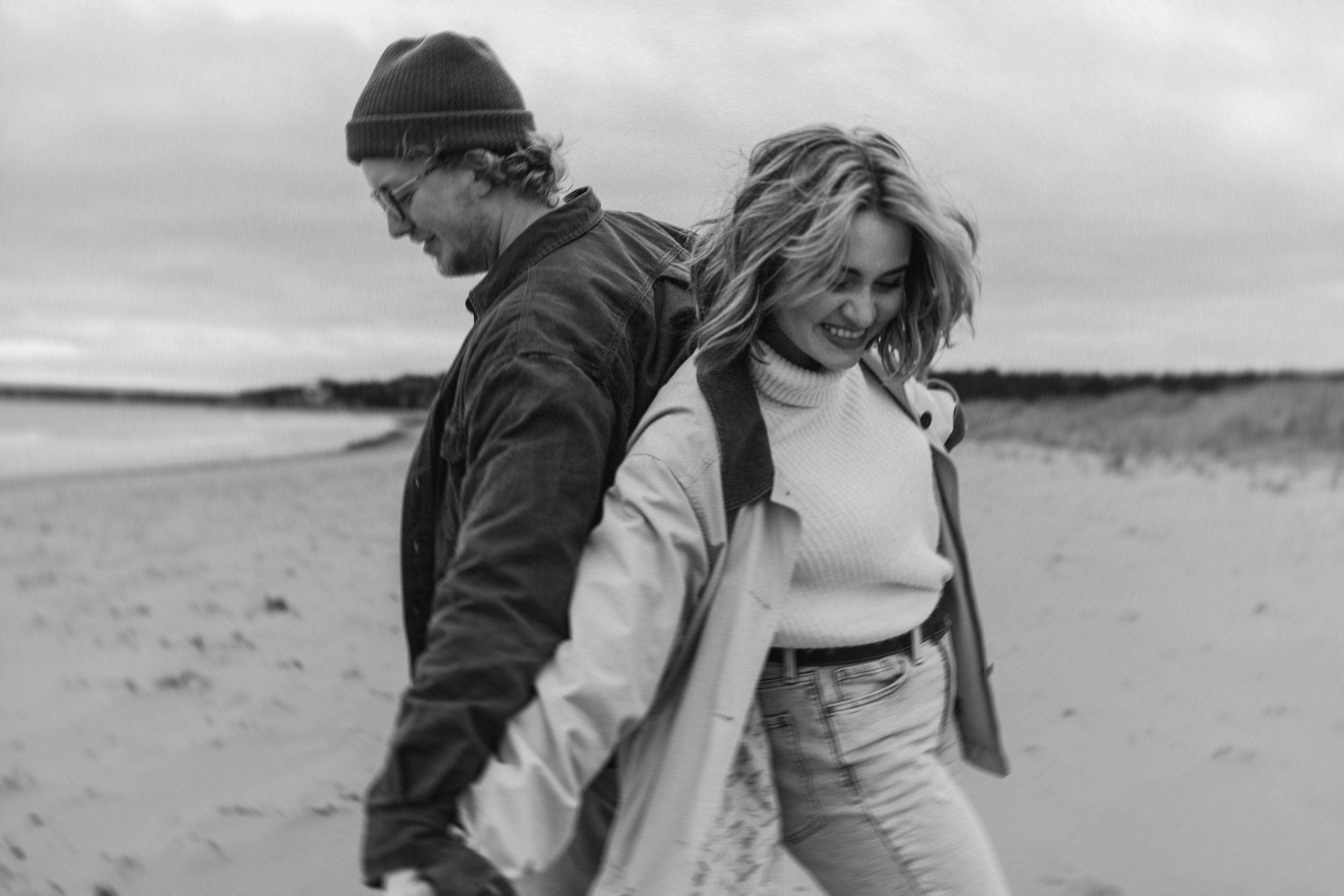 Beach Engagement Session, Conrad's Beach Nova Scotia, Canada - Charlotte Buckle Photography