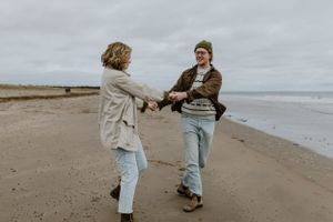 Beach Engagement Session, Conrad's Beach Nova Scotia, Canada - Charlotte Buckle Photography