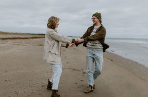 Beach Engagement Session, Conrad's Beach Nova Scotia, Canada - Charlotte Buckle Photography
