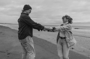 Beach Engagement Session, Conrad's Beach Nova Scotia, Canada - Charlotte Buckle Photography