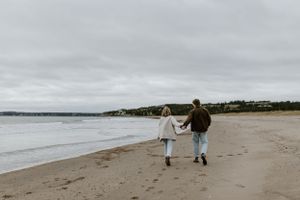Beach Engagement Session, Conrad's Beach Nova Scotia, Canada - Charlotte Buckle Photography