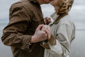 Beach Engagement Session, Conrad's Beach Nova Scotia, Canada - Charlotte Buckle Photography
