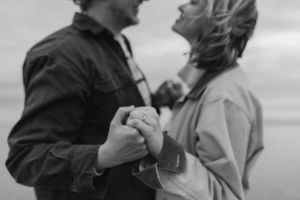 Beach Engagement Session, Conrad's Beach Nova Scotia, Canada - Charlotte Buckle Photography