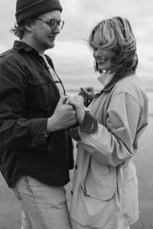 Beach Engagement Session, Conrad's Beach Nova Scotia, Canada - Charlotte Buckle Photography