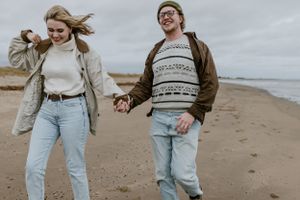 Beach Engagement Session, Conrad's Beach Nova Scotia, Canada - Charlotte Buckle Photography