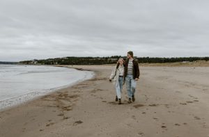 Beach Engagement Session, Conrad's Beach Nova Scotia, Canada - Charlotte Buckle Photography