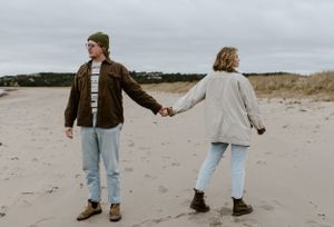 Beach Engagement Session, Conrad's Beach Nova Scotia, Canada - Charlotte Buckle Photography