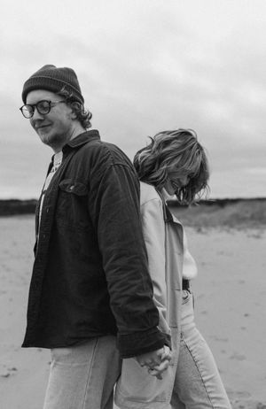 Beach Engagement Session, Conrad's Beach Nova Scotia, Canada - Charlotte Buckle Photography