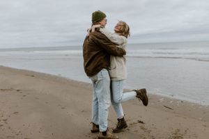 Beach Engagement Session, Conrad's Beach Nova Scotia, Canada - Charlotte Buckle Photography