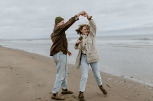 Beach Engagement Session, Conrad's Beach Nova Scotia, Canada - Charlotte Buckle Photography