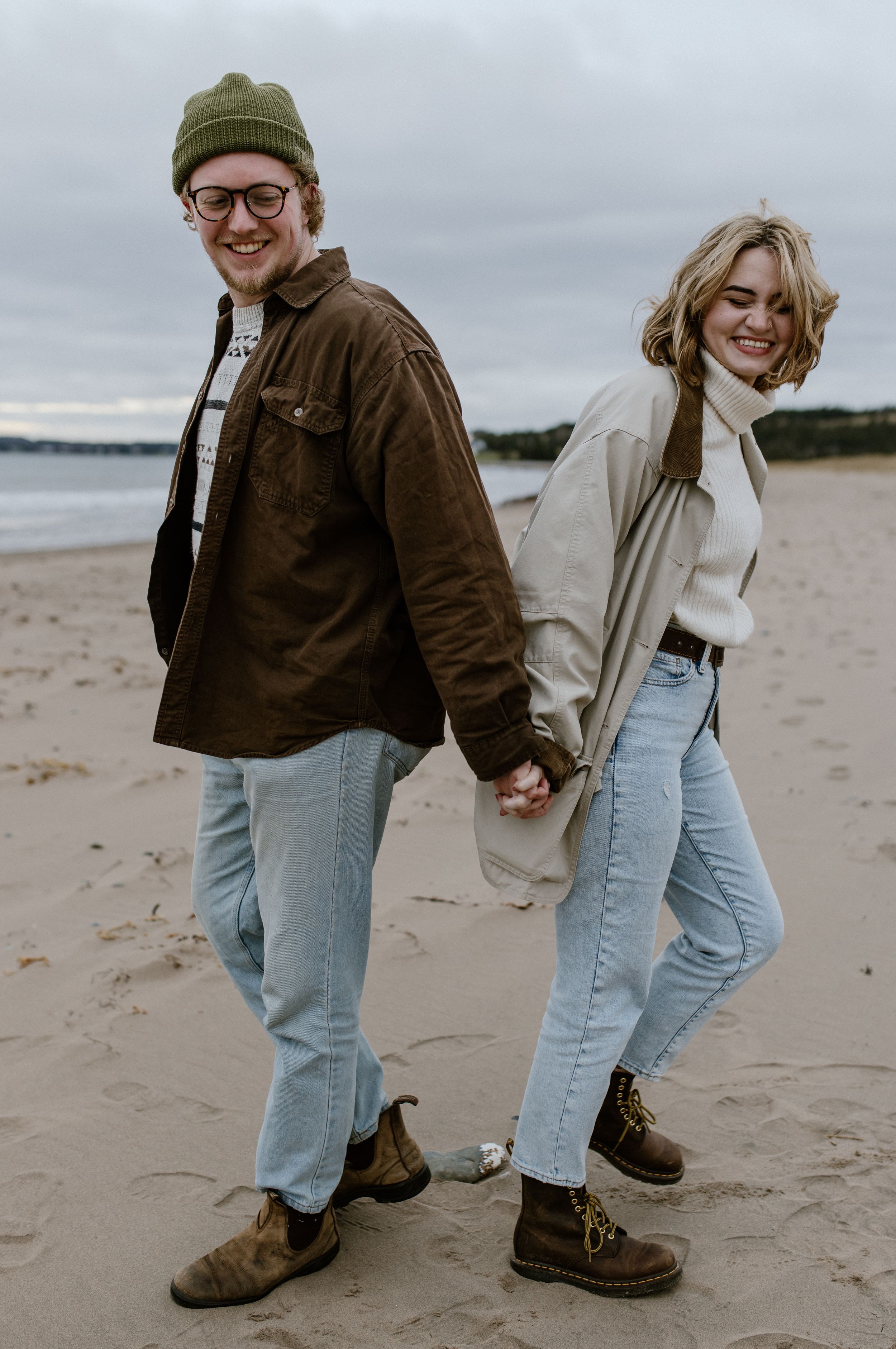 Beach Engagement Session, Conrad's Beach Nova Scotia, Canada - Charlotte Buckle Photography