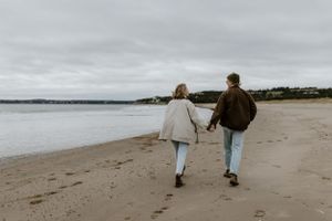 Beach Engagement Session, Conrad's Beach Nova Scotia, Canada - Charlotte Buckle Photography