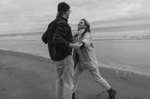 Beach Engagement Session, Conrad's Beach Nova Scotia, Canada - Charlotte Buckle Photography