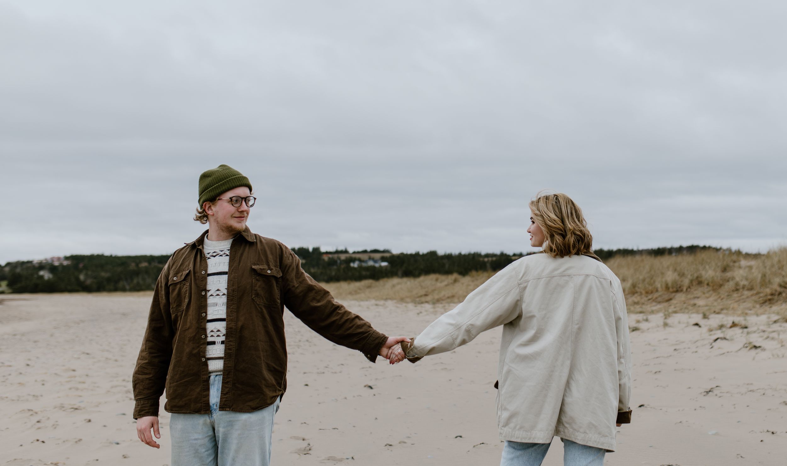 Beach Engagement Session, Conrad's Beach Nova Scotia, Canada - Charlotte Buckle Photography