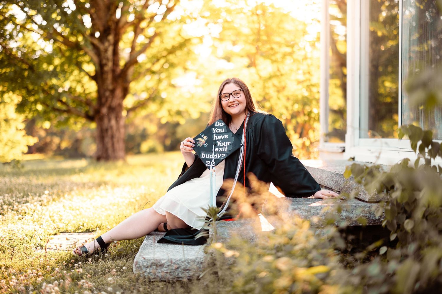 natural light graduation portraits in Easton ma