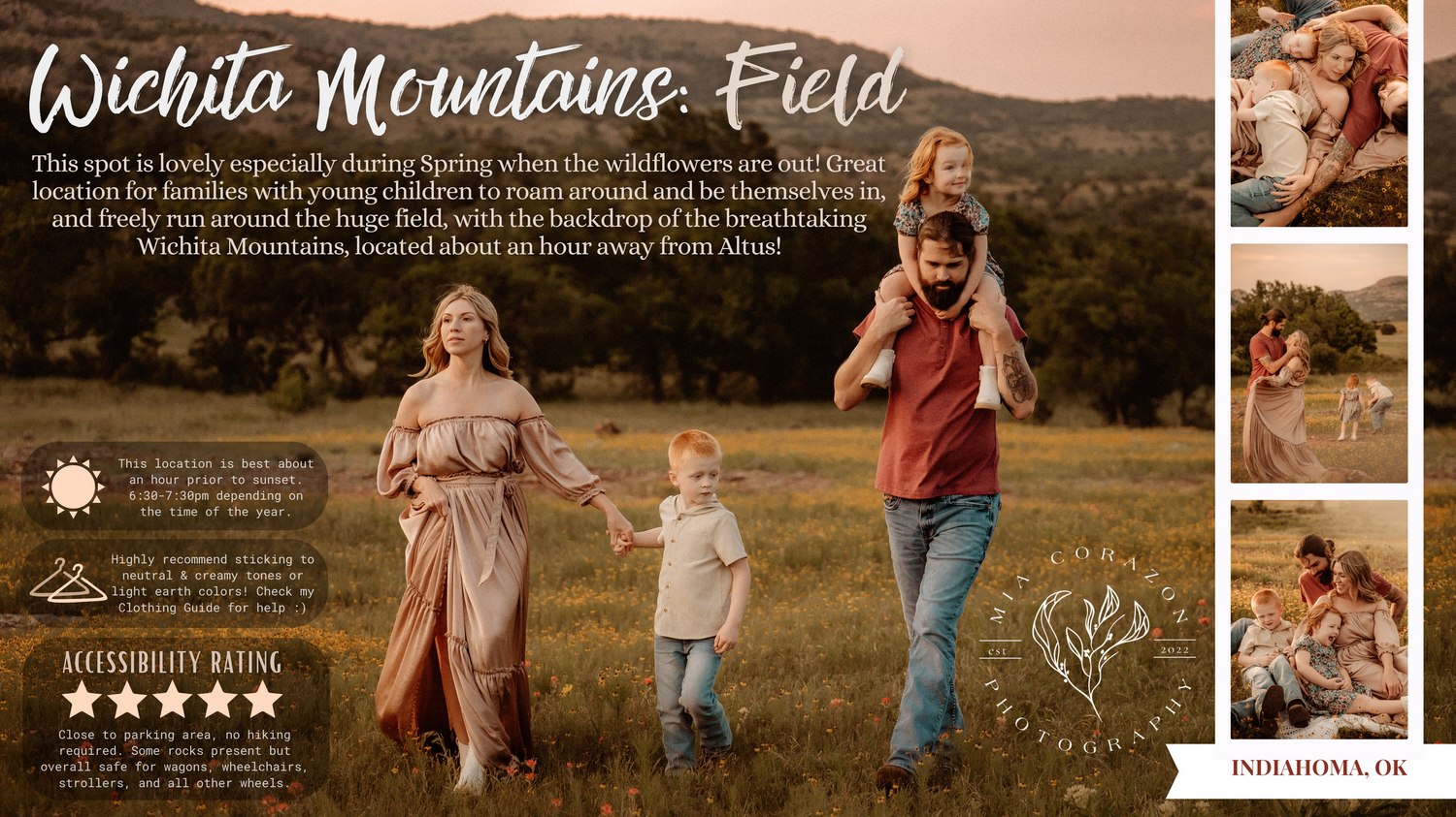 Altus Lawton Medicine Park Wichita Wildlife Mountains Refuge Family Photoshoot Session, siblings, mother father, fields, mountain, sunset OK
